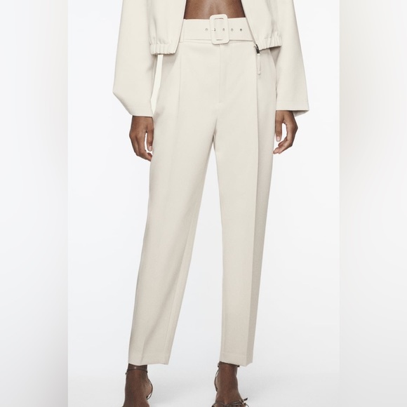 Zara Pants - Zara pants with fabric covered belt